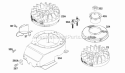 Blower Hsg Flywheels Diagram and Parts List for 126802-0421-01  Briggs and Stratton Engine